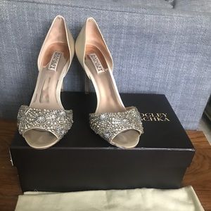 Badgley Mischka Maria Embellished Ivory Size 8.5